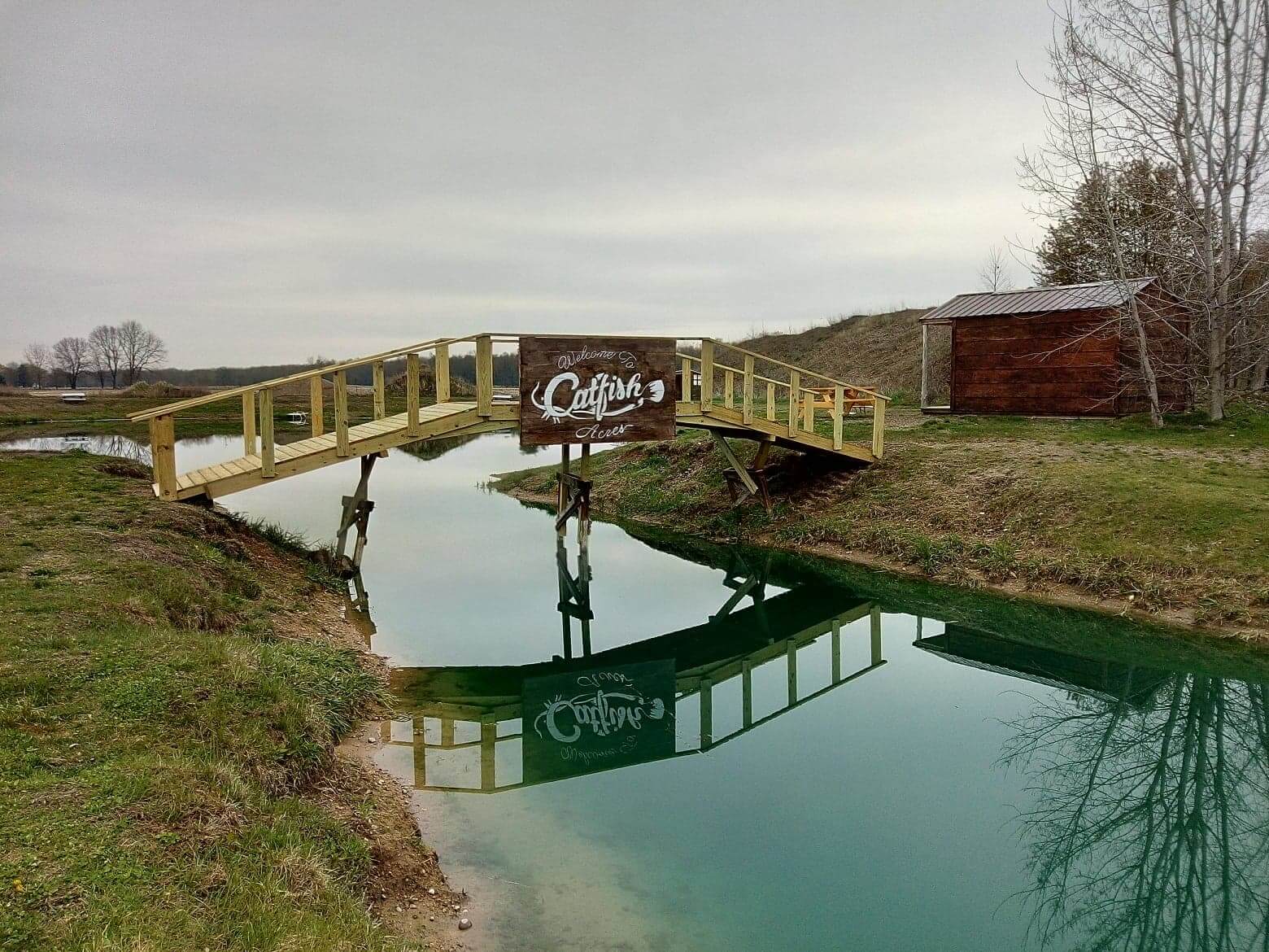 Litchfield Catfish Acres Fishing pond in Michigan